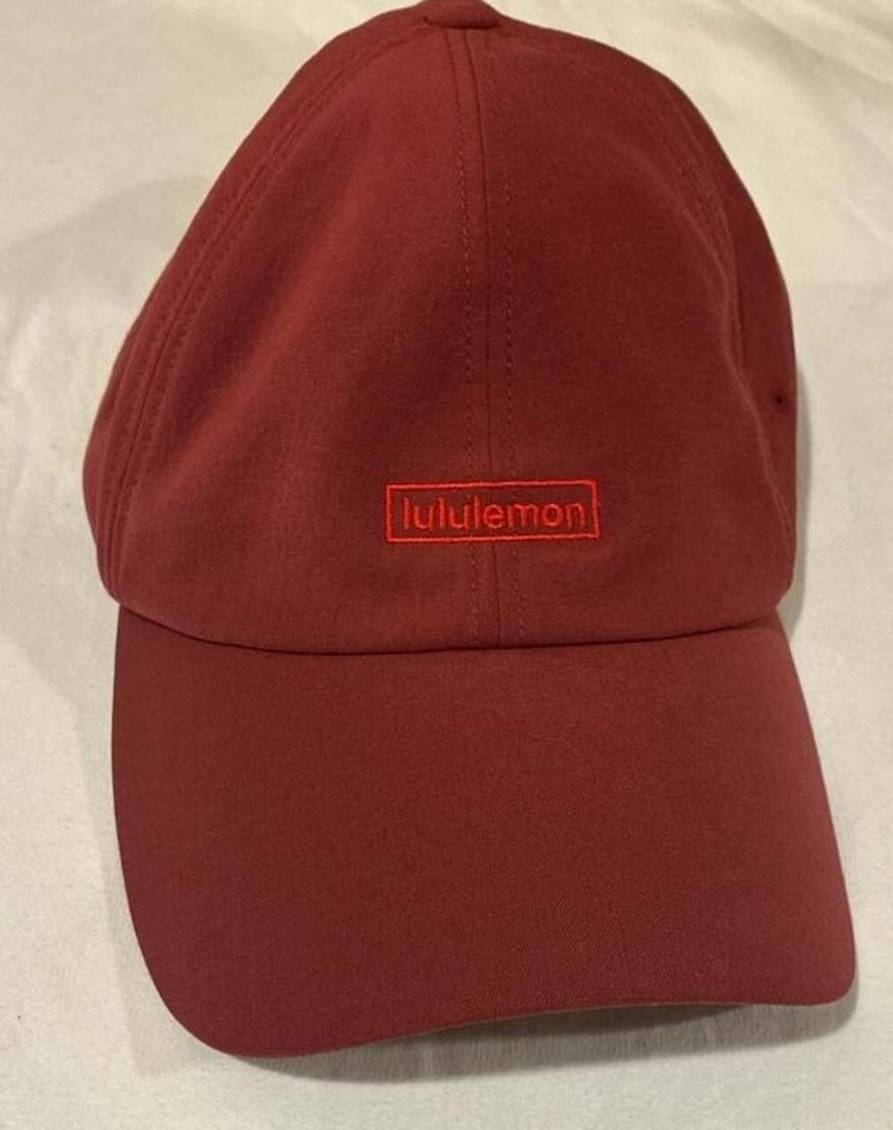 Lululemon Baller Hat Soft Embroidered Red Baseball Cap
